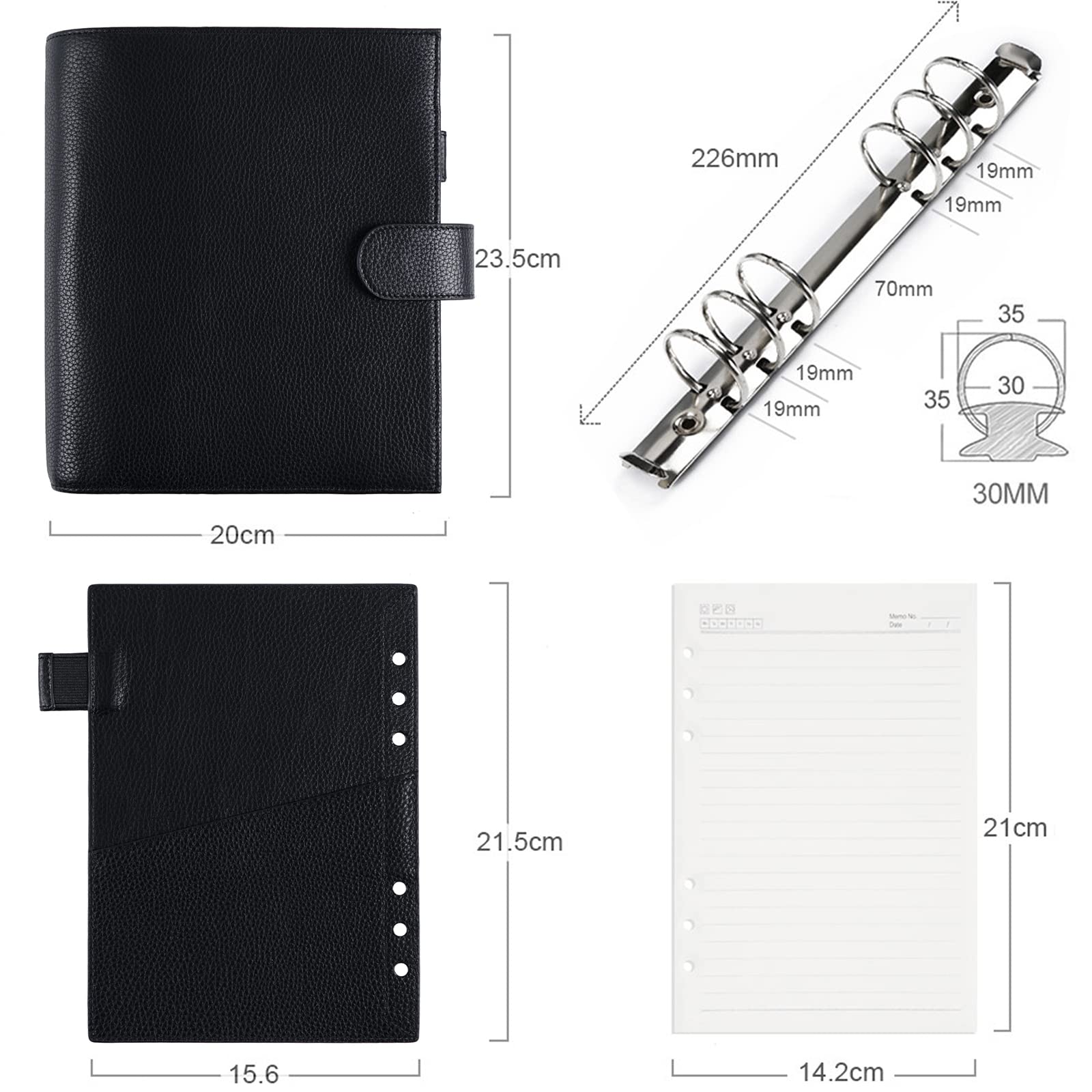 Amazon.co.jp: Moterm A5 Luxe リングプランナー - 本革